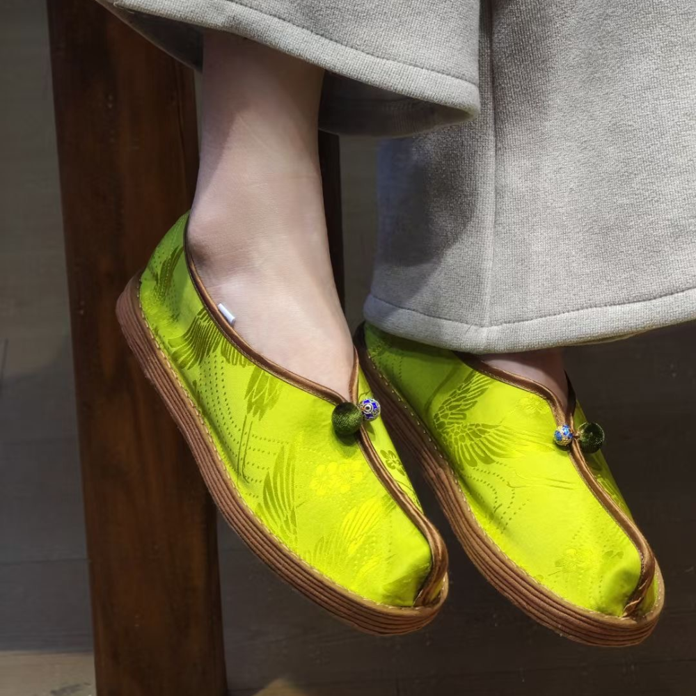 “Elysian Walkers” Thousand-Layer Sole Silk Shoes view 13
