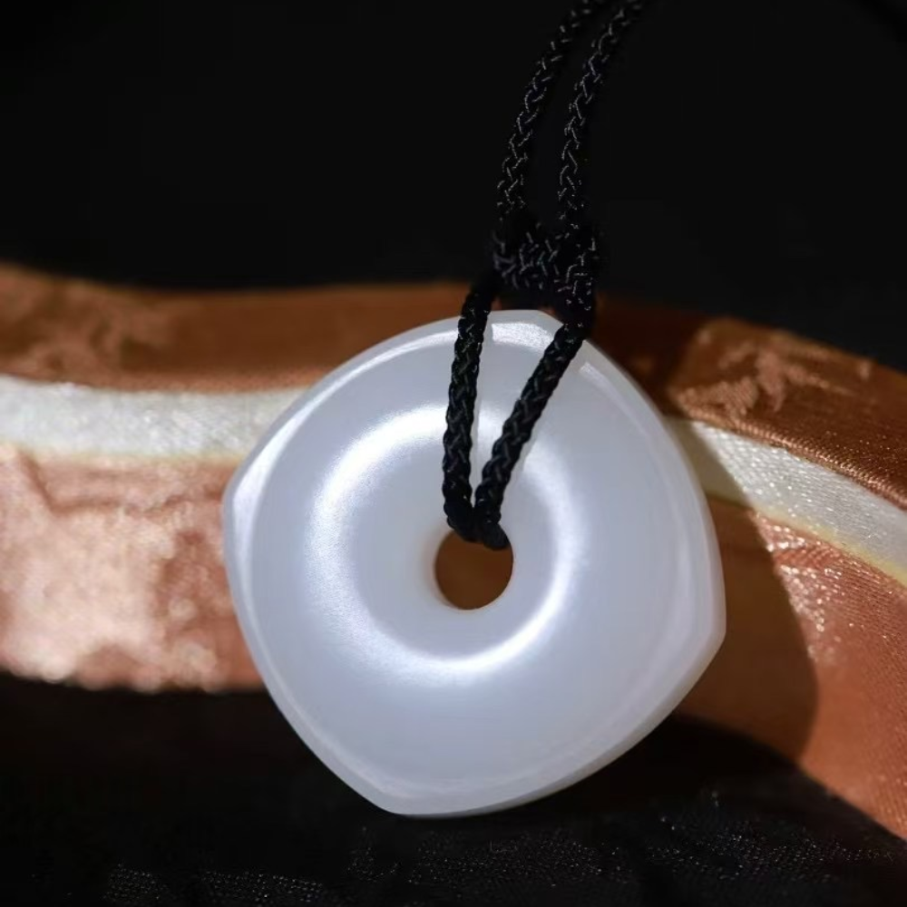 “Essence of Purity” – Twin White Nephrite Pendants view 3