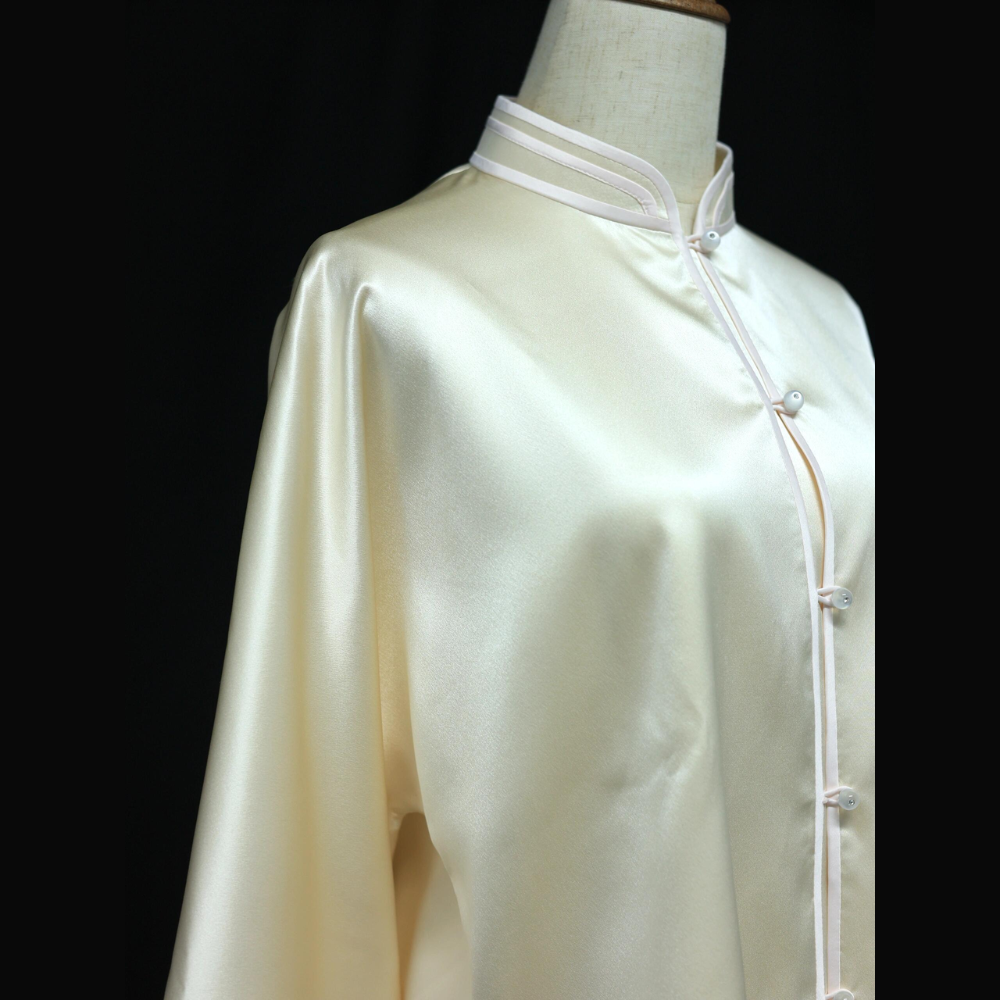 “Ethereal Elegance” Handcrafted Embroidery Silk Dress view 3