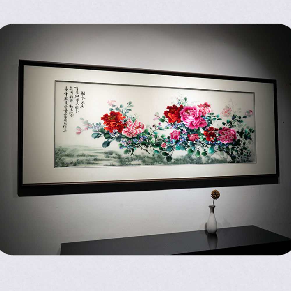 Handcrafted Silk Embroidery Tapestry/Artwork view 1