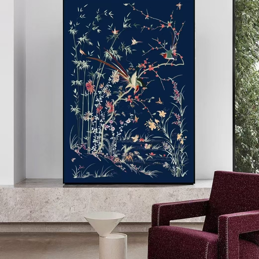 Handcrafted Silk Embroidery Tapestry/Artwork view 3