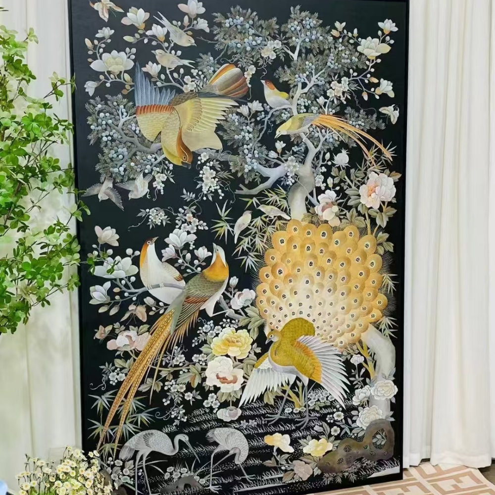 Handcrafted Silk Embroidery Tapestry/Artwork view 4