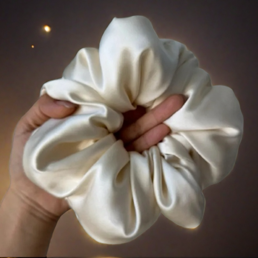 Healthy Hair! Luxury Silk Satin Hair Scrunchie / Sleep Scrunchie view 2