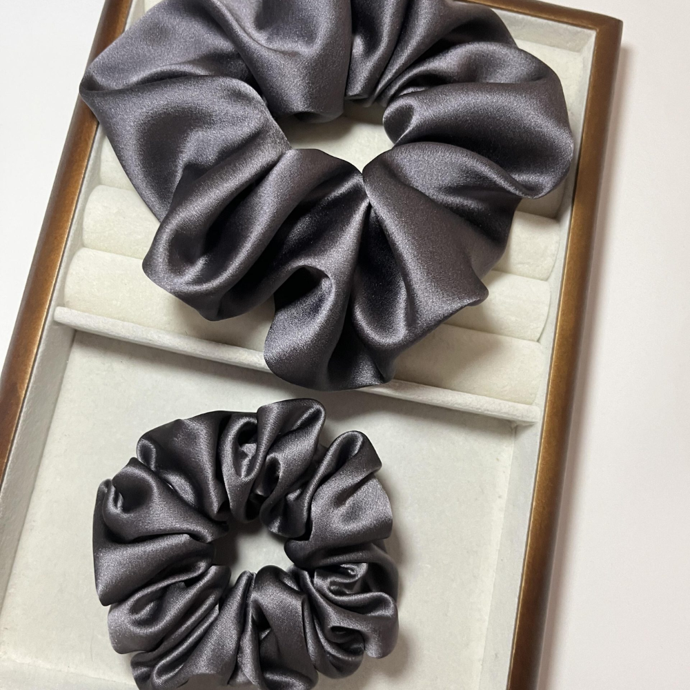 Healthy hair! Luxury Silk Hair Scrunchie Set – 6cm & 4cm view 6