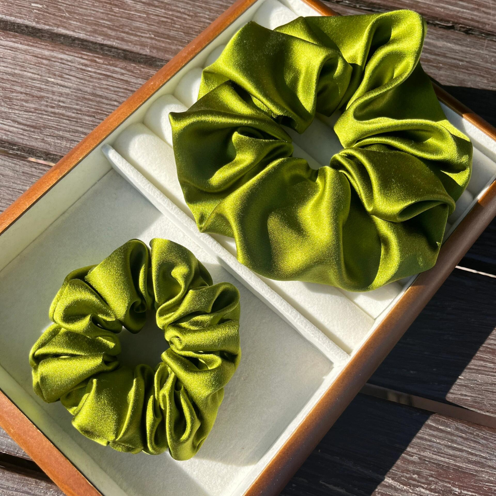 Healthy hair! Luxury Silk Hair Scrunchie Set – 6cm & 4cm view 8