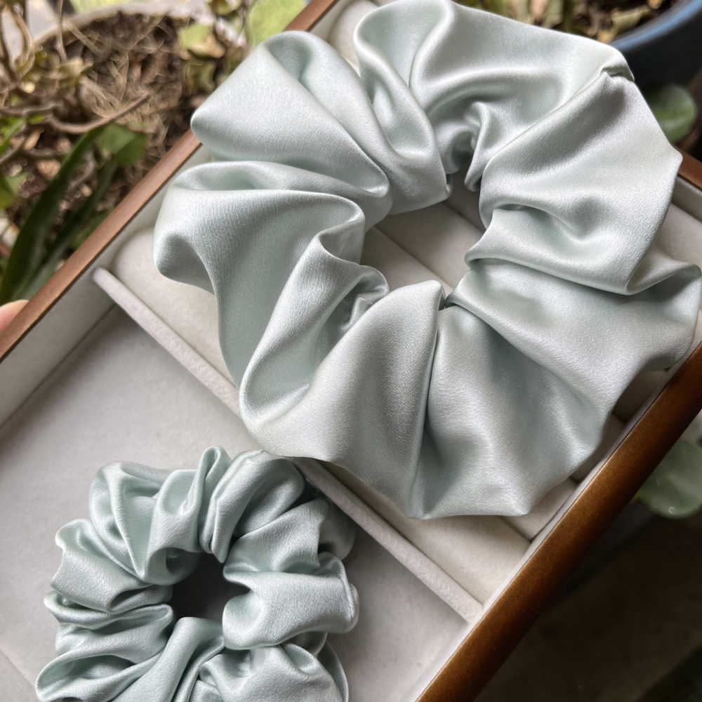 Healthy hair! Luxury Silk Hair Scrunchie Set – 6cm & 4cm view 9