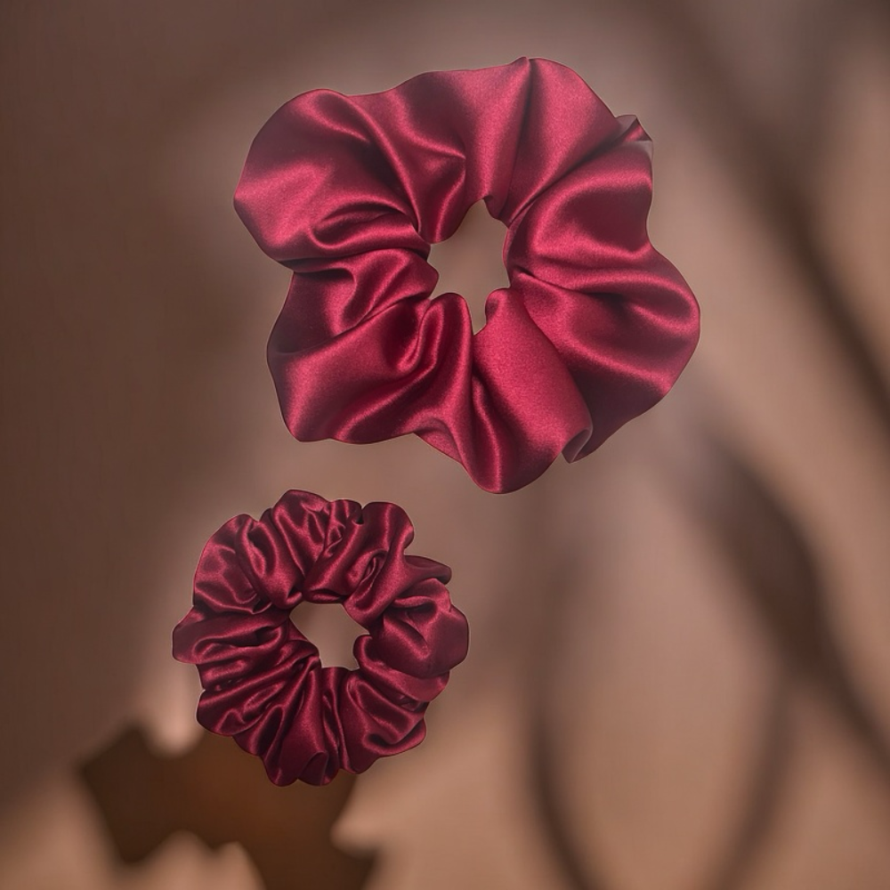 Healthy hair! Luxury Silk Hair Scrunchie Set – 6cm & 4cm view 1