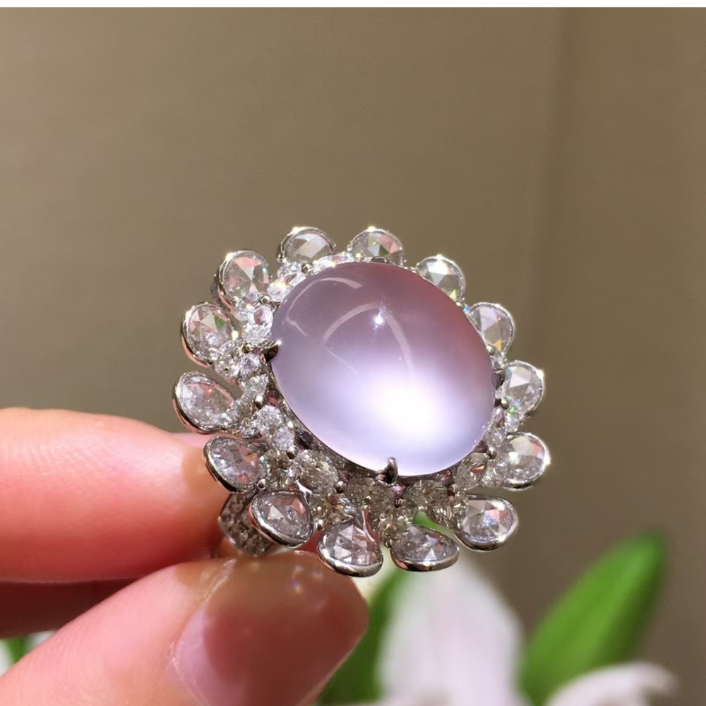 Lavender Dream Jadeite Pendant-Ring view 1