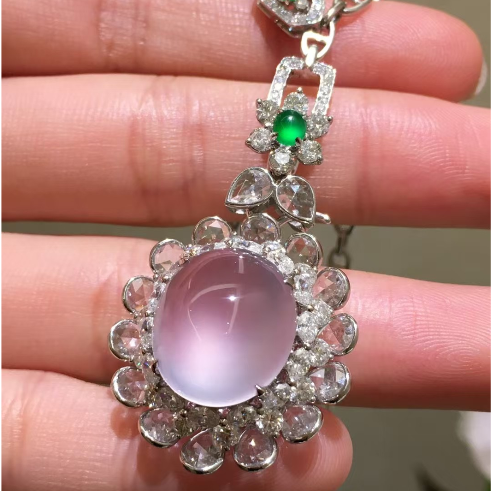 Lavender Dream Jadeite Pendant-Ring view 2