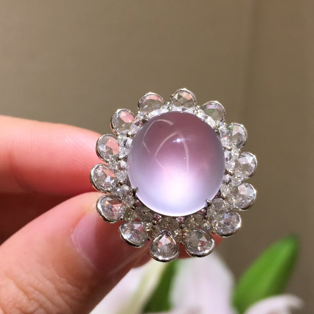 Lavender Dream Jadeite Pendant-Ring view 3