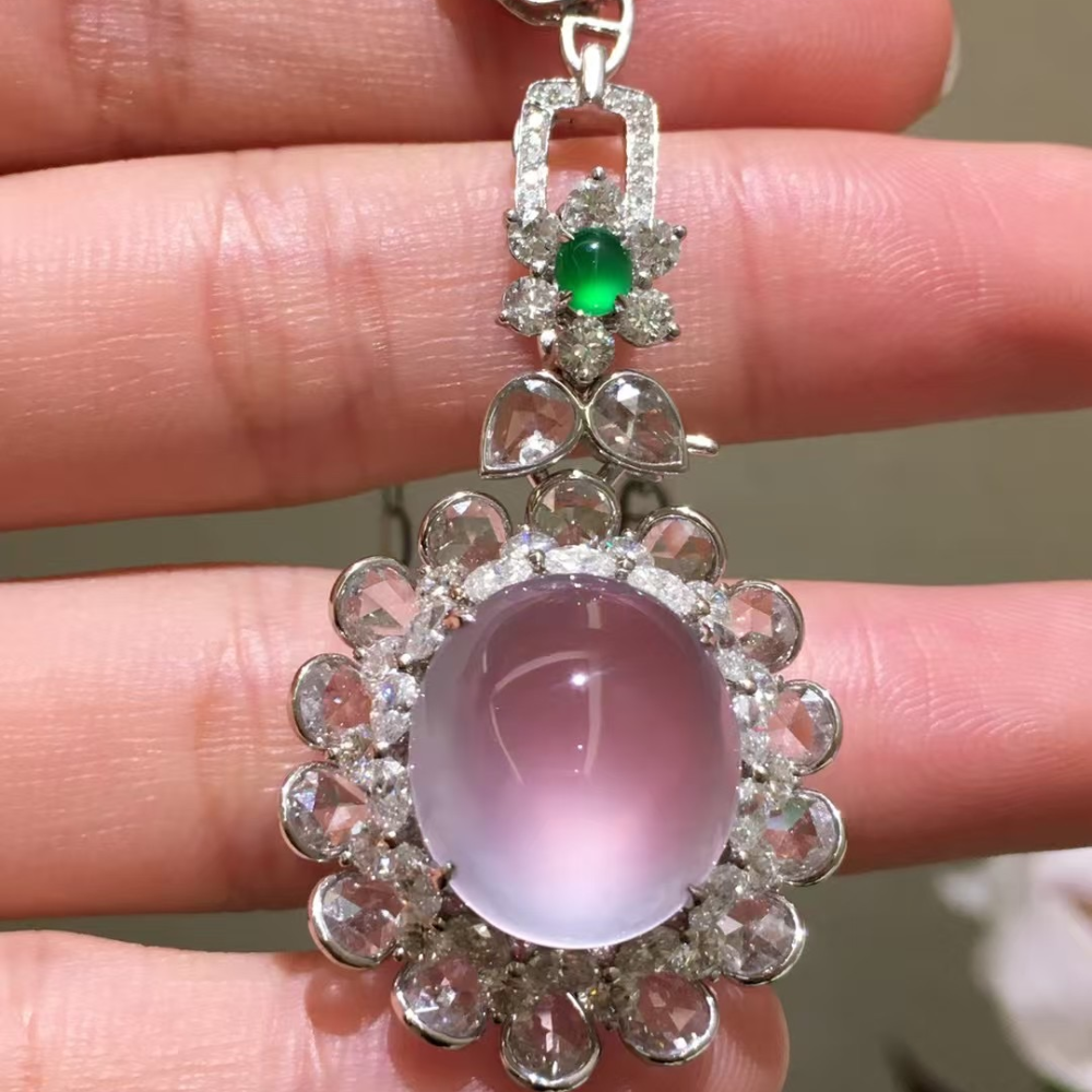 Lavender Dream Jadeite Pendant-Ring view 4
