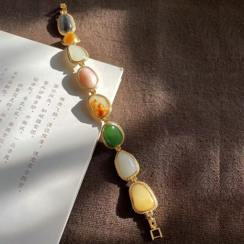 Lonely Stone “Treasure of Colors” Gold Bracelet – 30.5g view 1
