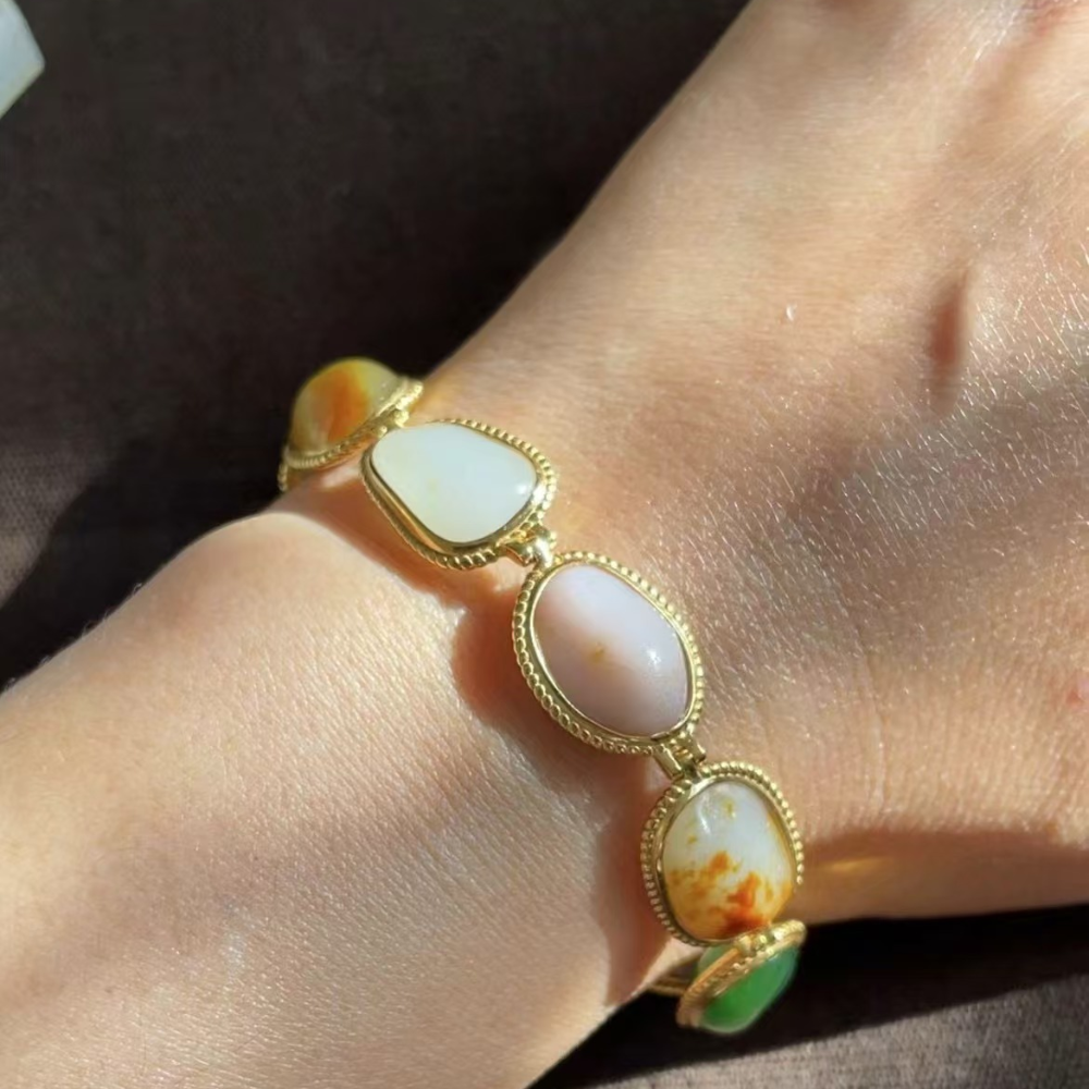 Lonely Stone “Treasure of Colors” Gold Bracelet – 30.5g