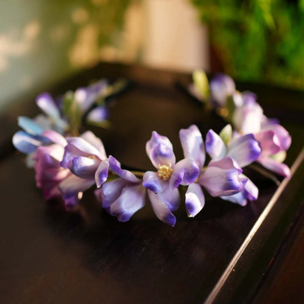 Róng Huā Silk Blossom Hair Crown view 9