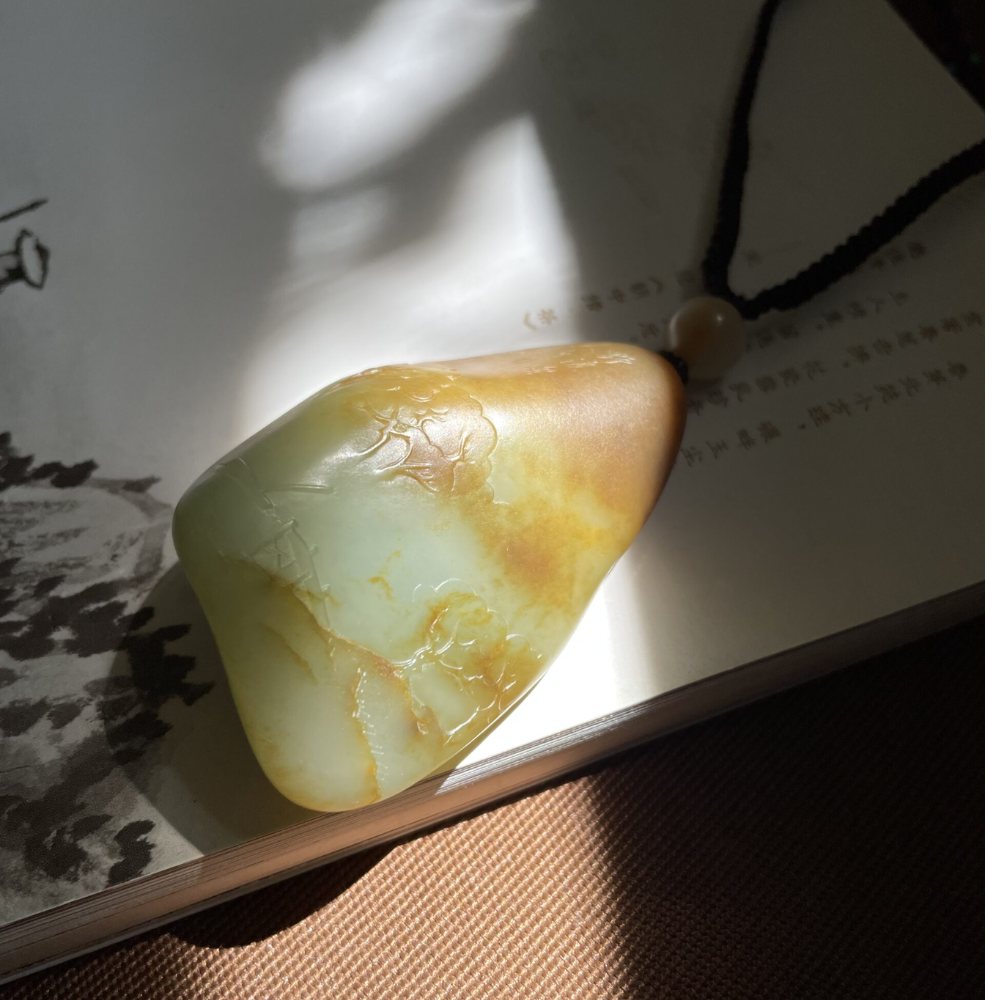Tranquil Mind – Carved from a Whole Single-Seed Nephrite Jade view 1