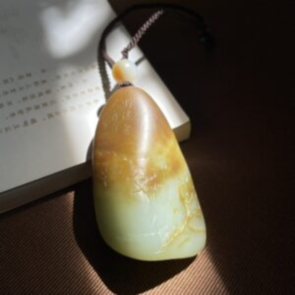 Tranquil Mind – Carved from a Whole Single-Seed Nephrite Jade view 2