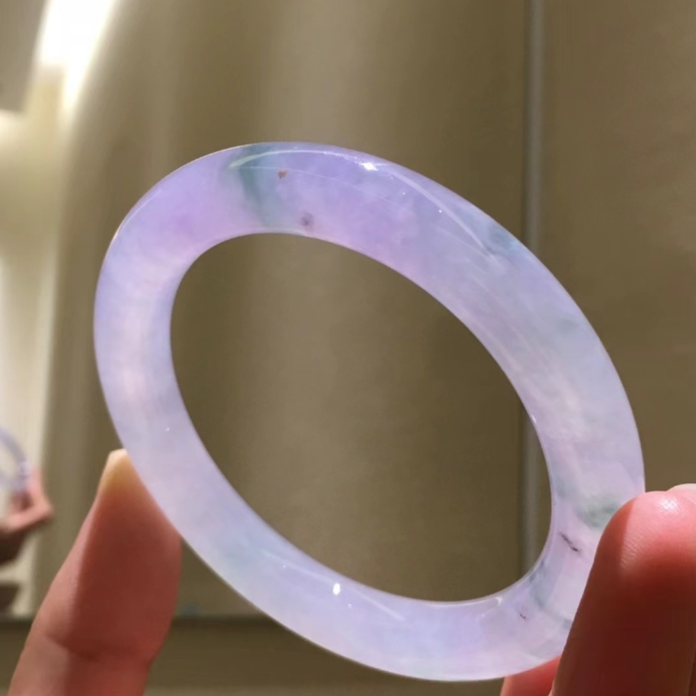 Violet Jadeite Bangle- Size 56mm view 2