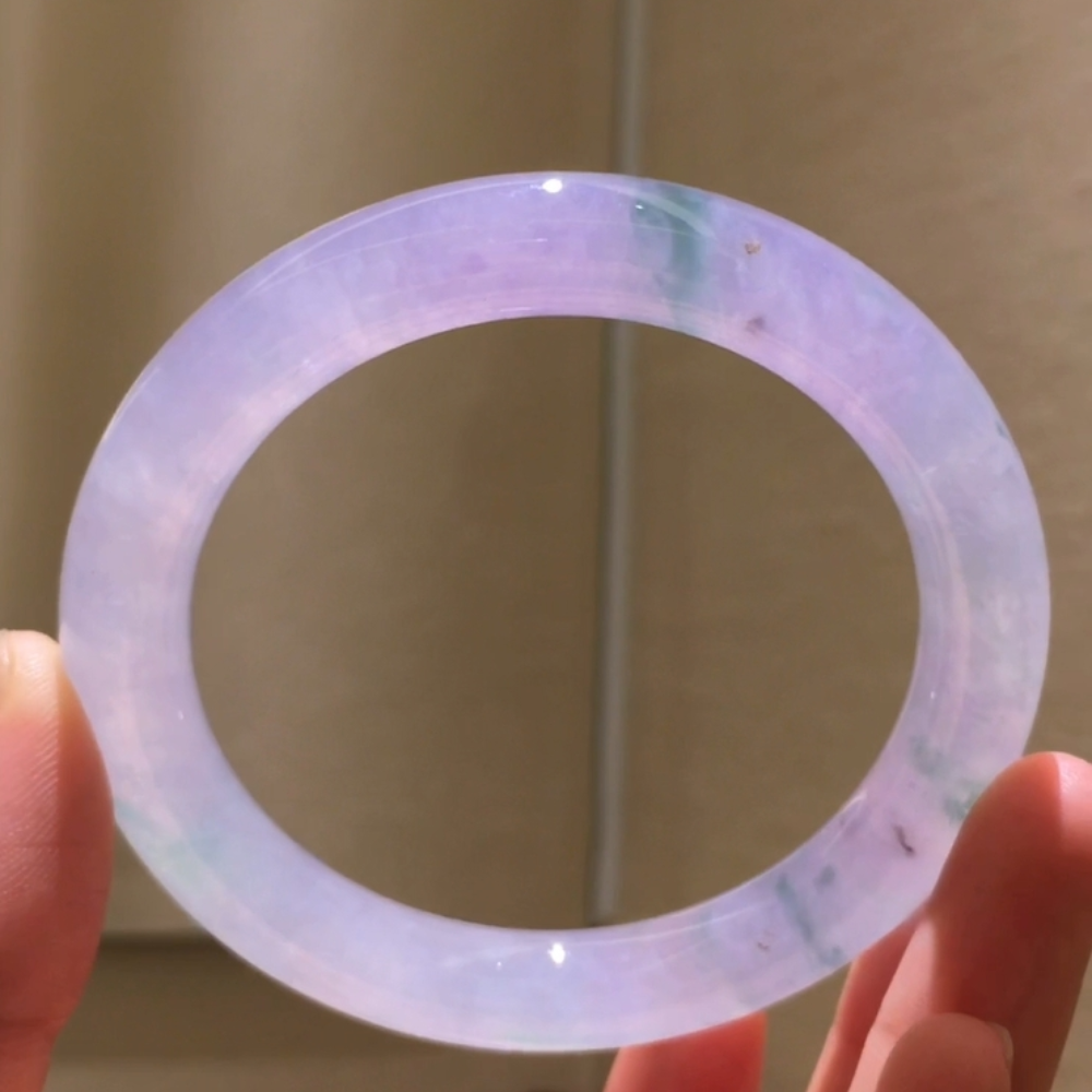 Violet Jadeite Bangle- Size 56mm view 3