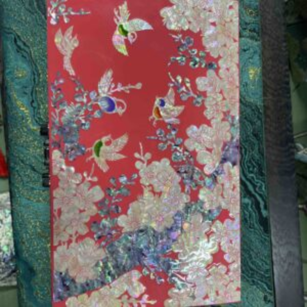Handcrafted Shell Inlay Lacquer Jewelry Box view 5