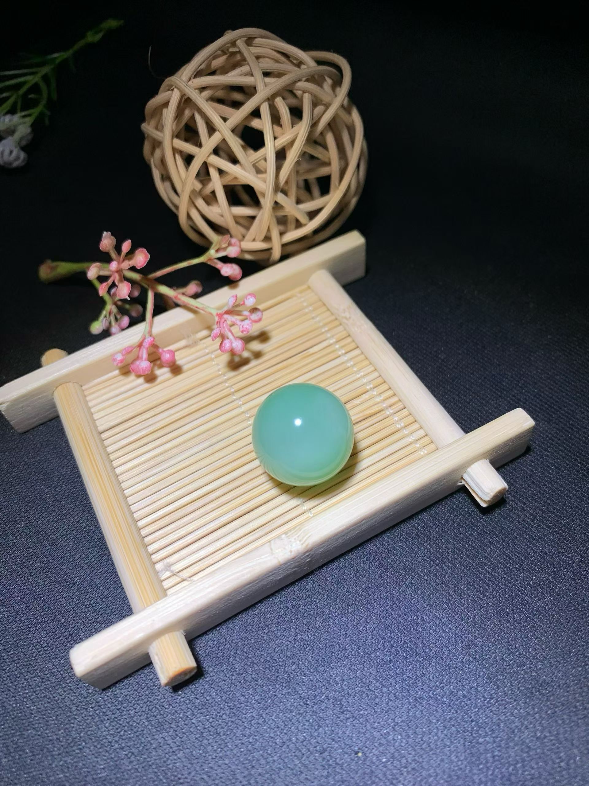 Mint Green Nephrite Jade Journey Bead (14mm) view 4