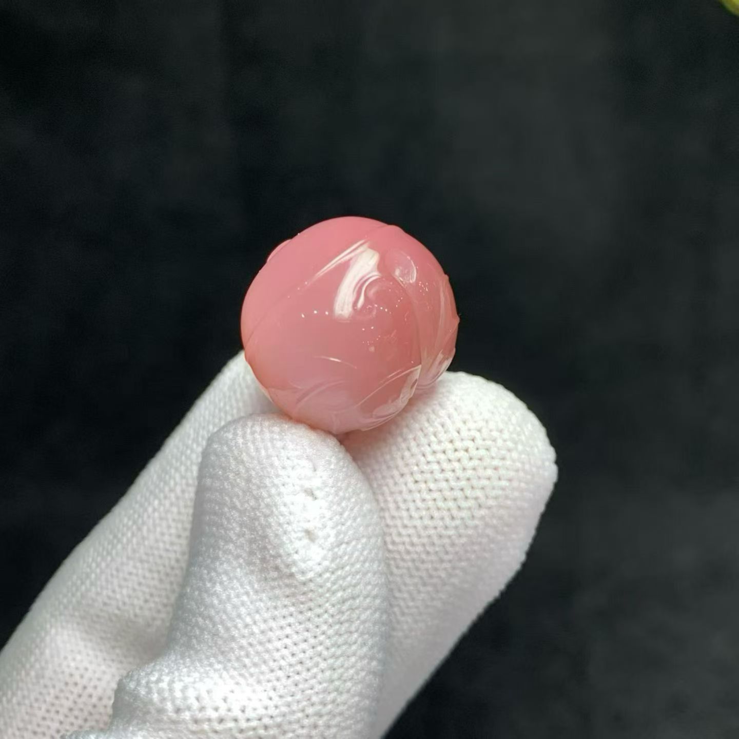 Taohua Nephrite Jade (桃花玉) Bell Bead (18mm)