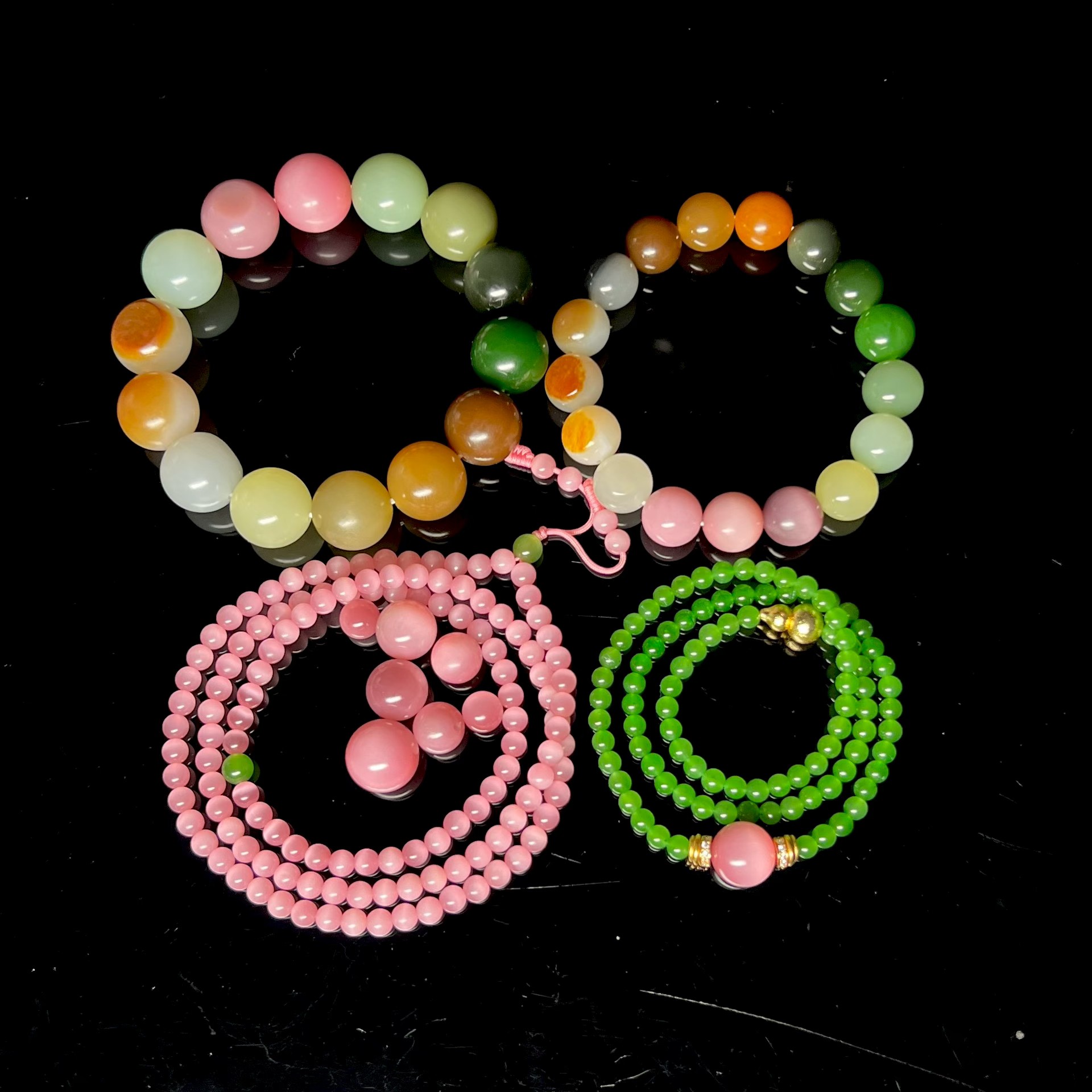 Museum-Grade Xinjiang Nephrite Spectrum Bracelets Collector's Inspiration Gallery view 6