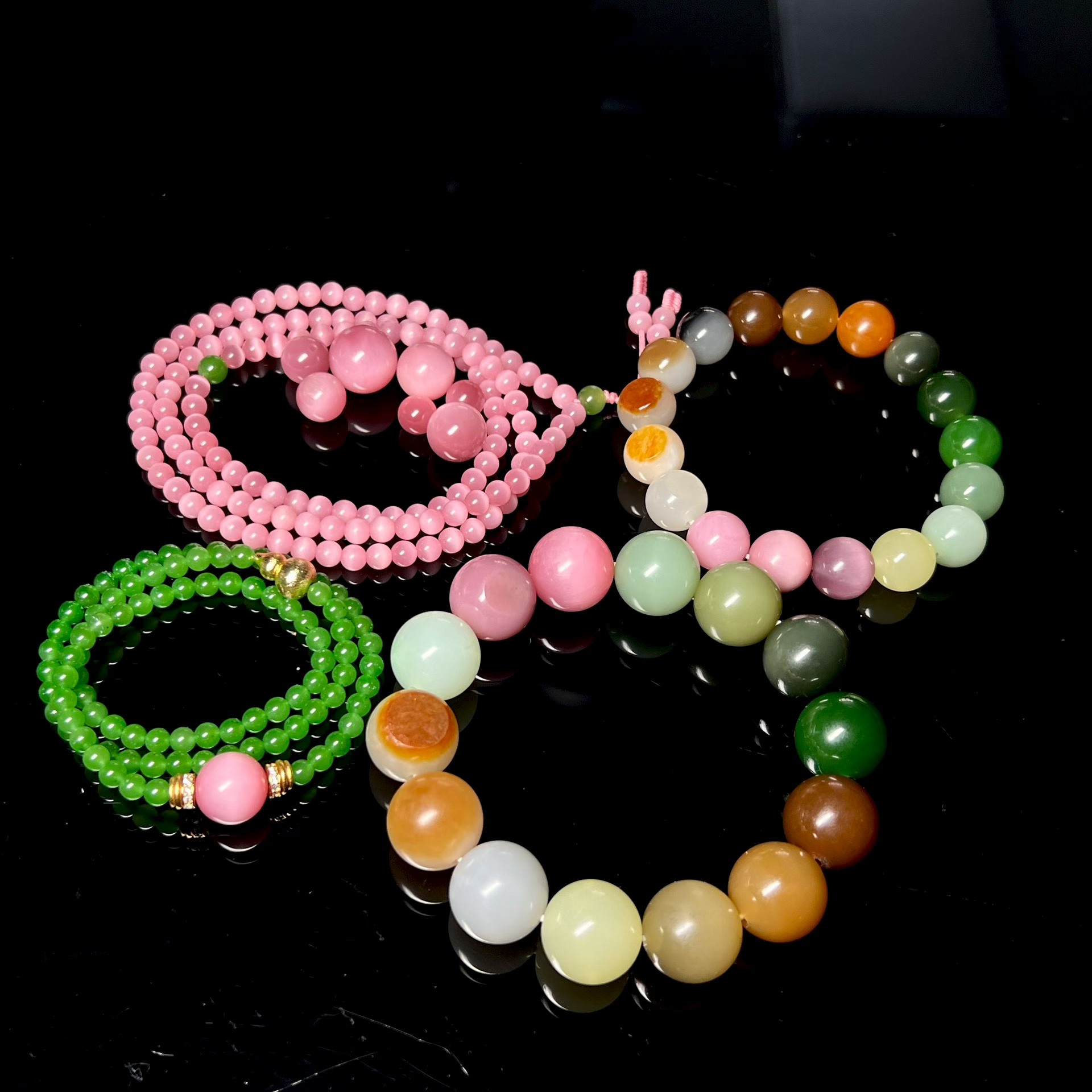 Museum-Grade Xinjiang Nephrite Spectrum Bracelets Collector's Inspiration Gallery view 7