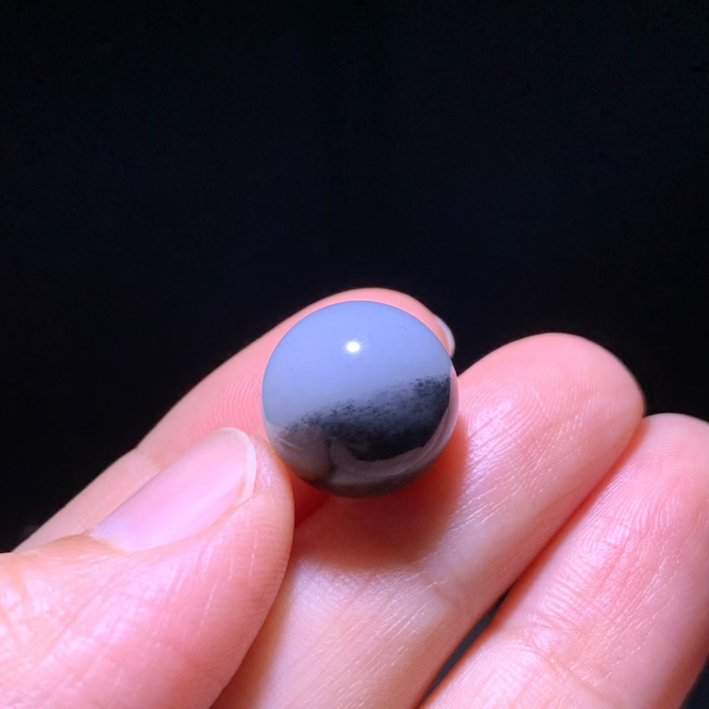 Qinghua “Treasure Bowl” Nephrite Collector Bead (14mm)	