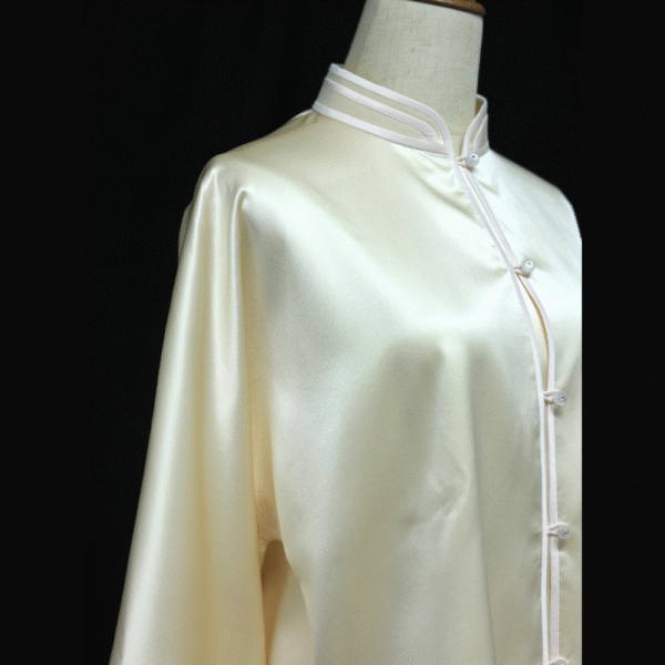 “Ethereal Elegance” Handcrafted Embroidery Silk Dress - Image 4