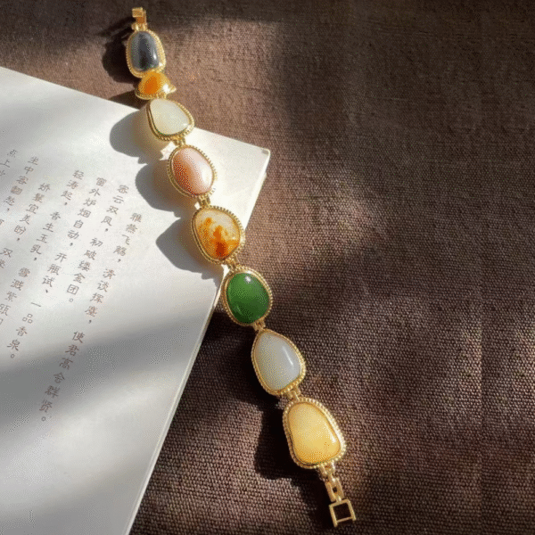 Lonely Stone “Treasure of Colors” Gold Bracelet – 30.5g - Image 2