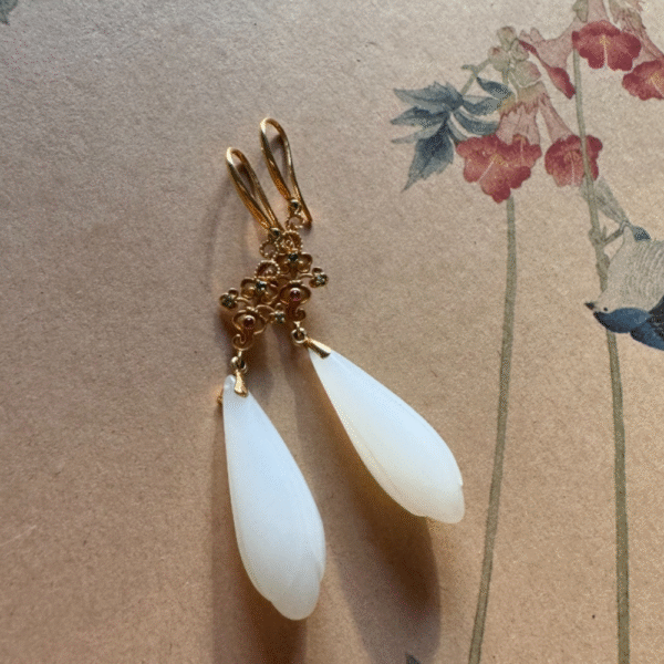 Magnolia Elegance Jade Earrings